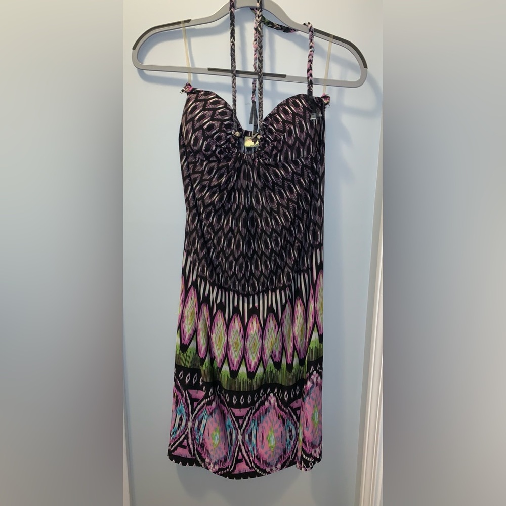 CYN , Multi Color, halter dress , size L